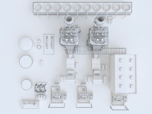 gas turbine plant Modelo 3D