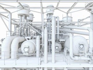 gas turbine plant 3D Model