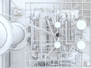 gas turbine plant 3D Model