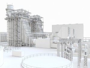 gas turbine plant Modelo 3D