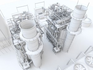 gas turbine plant Modelo 3D