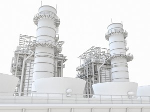 gas turbine plant Modelo 3D