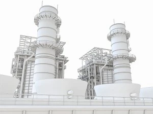 gas turbine plant 3D Model
