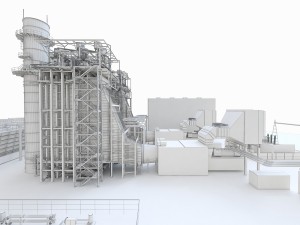 gas turbine plant Modelo 3D