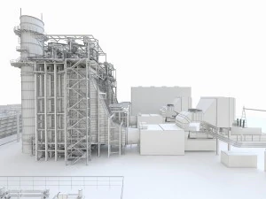 gas turbine plant 3D Model