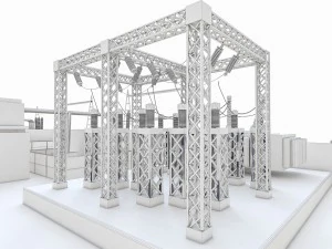 gas turbine plant 3D Model