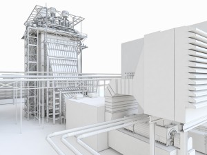 gas turbine plant Modelo 3D