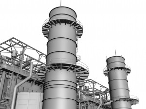 gas turbine plant Modelo 3D