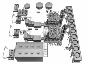 gas turbine plant Modelo 3D