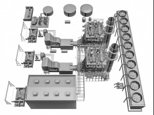 gas turbine plant 3D Model