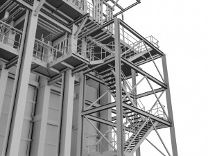 gas turbine plant Modelo 3D