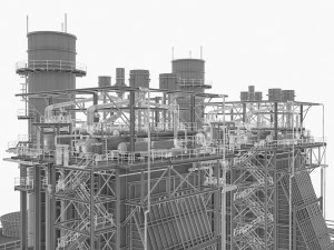 gas turbine plant 3D Model