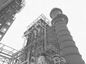 gas turbine plant 3D Model