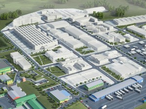 industrial factory warehouse complex Modelo 3D