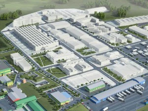 industrial factory warehouse complex 3D Model