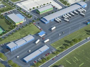 industrial factory warehouse complex 3D Model