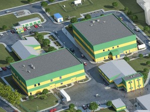 industrial factory warehouse complex Modelo 3D