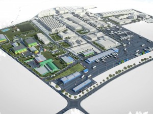 industrial factory warehouse complex Modelo 3D