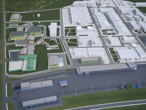 industrial factory warehouse complex 3D Model