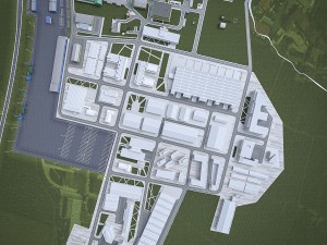 industrial factory warehouse complex Modelo 3D
