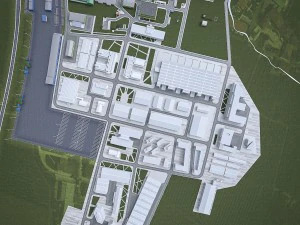 industrial factory warehouse complex 3D Model