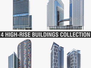high-rise buildings collection Model 3D