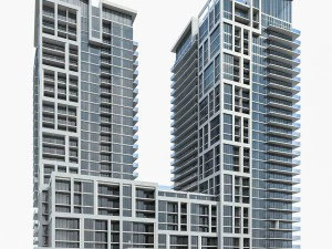 high-rise buildings collection 3D Model