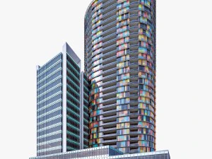 high-rise buildings collection 3D Model