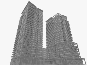 high-rise buildings collection 3D Model