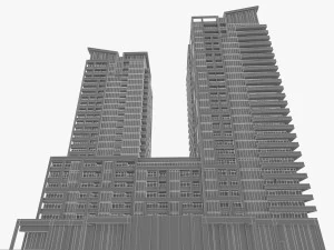 high-rise buildings collection 3D Model
