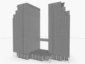 high-rise buildings collection 3D Model