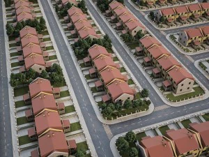 heighborhood 180 houses 3D Model
