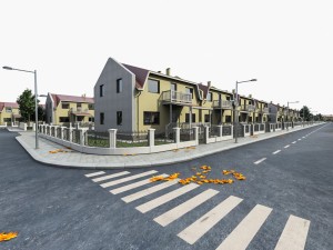 heighborhood 180 houses 3D 模型