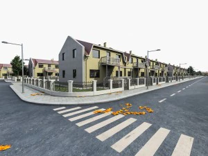 heighborhood 180 houses 3D Model