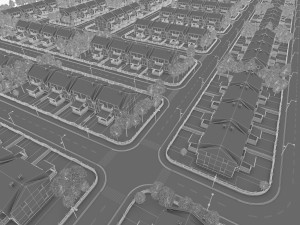 heighborhood 180 houses 3D 模型