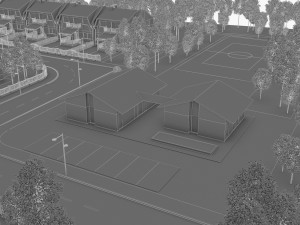 heighborhood 180 houses 3D 模型