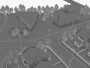 heighborhood 180 houses 3D 模型
