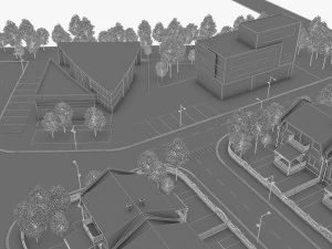 heighborhood 180 houses 3D Model