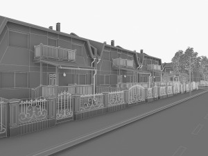 heighborhood 180 houses 3D 模型
