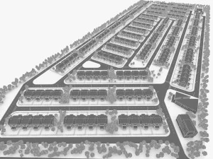 heighborhood 180 houses 3D Model