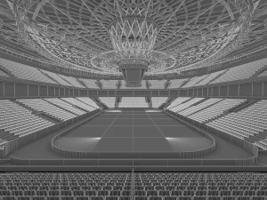 winter olympic stadium 13000 seats 3D Model