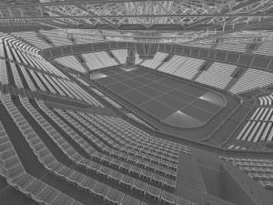 winter olympic stadium 13000 seats 3D Model