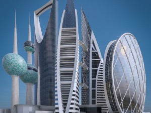 gulf skyscrapers set 3D Models