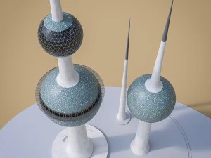 gulf skyscrapers set 3D Model