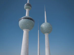 gulf skyscrapers set 3D Model