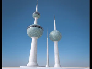 gulf skyscrapers set 3D Model