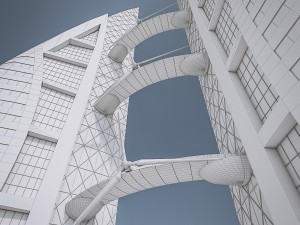 gulf skyscrapers set Modelo 3D
