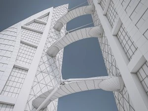 gulf skyscrapers set 3D Model