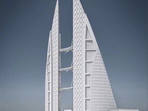 gulf skyscrapers set 3D Model