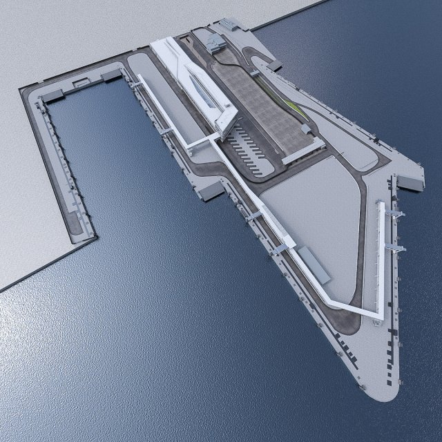 port terminal Modelo 3D .c4d .max .obj .3ds .fbx .stl .blend 